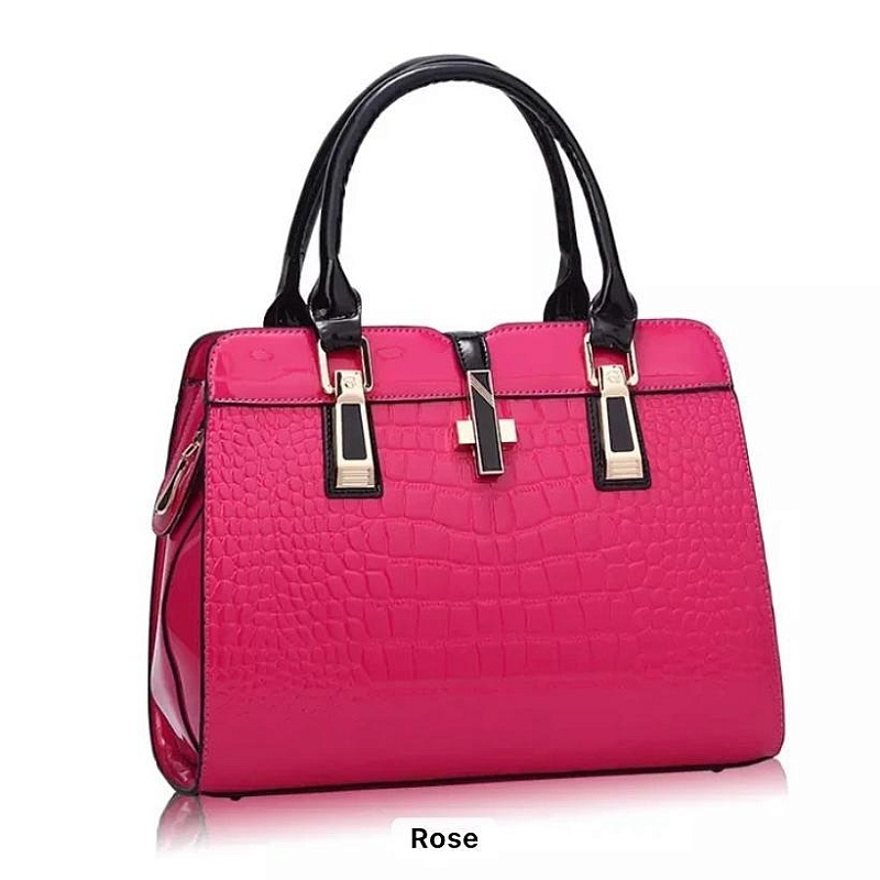 Le Ruby Impérial – Cabas Texture Croco & Vernis