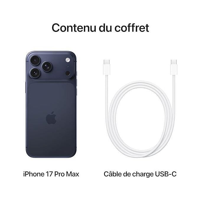 Apple iPhone 17 Pro Max (256Go) Bleu intense